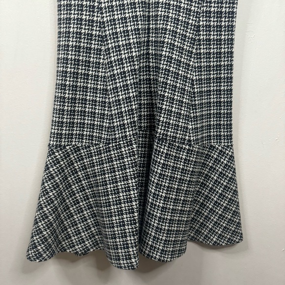Theory Womens Black White Houndstooth Wool Blend Nikay Moda Mini Dress Size 6 - Picture 9 of 11